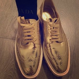Prada leather derby